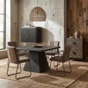 Asti Eetkamertafel vierkant olijfbruin 130 cm - Tower Living