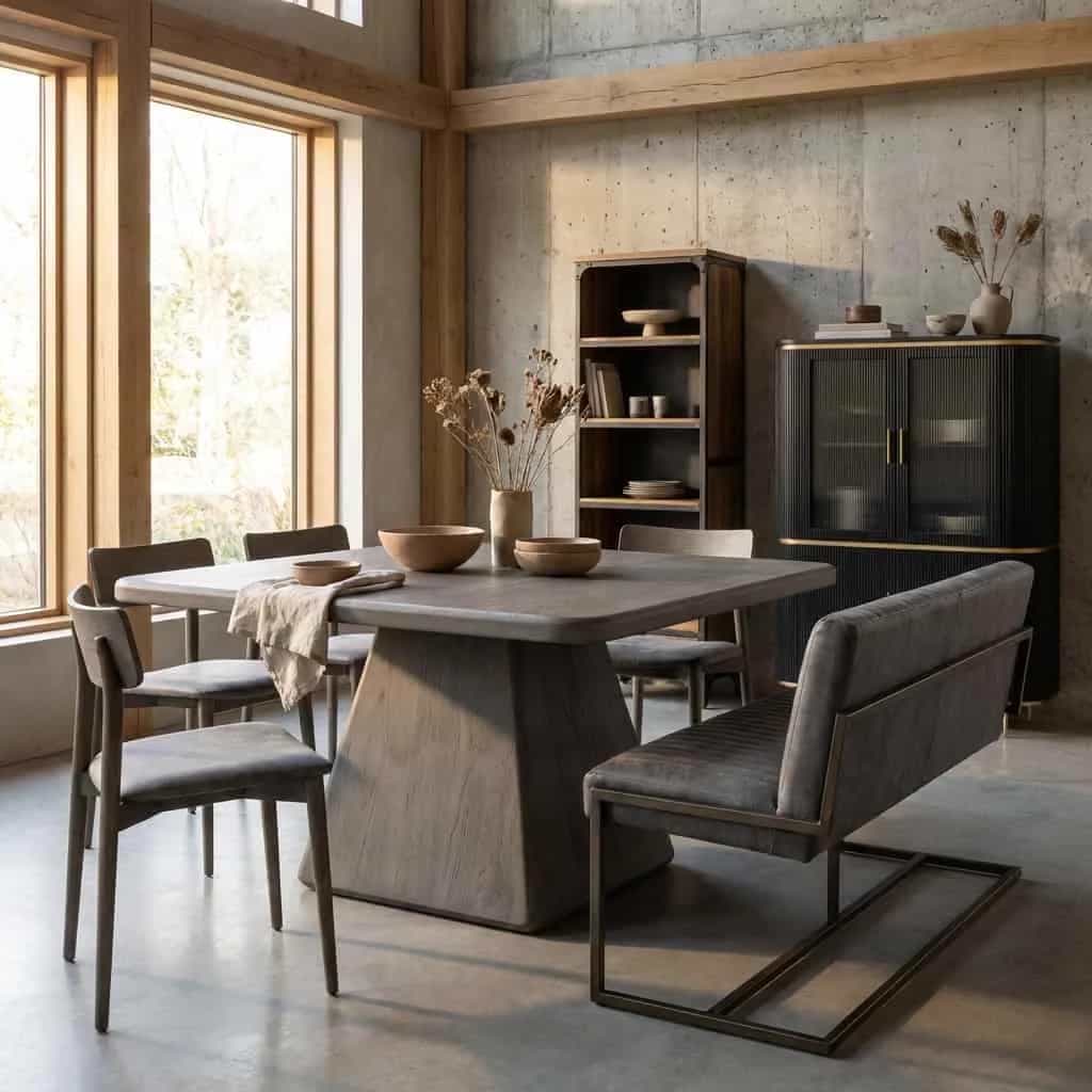 Asti Eetkamertafel vierkant olijfbruin 150 cm