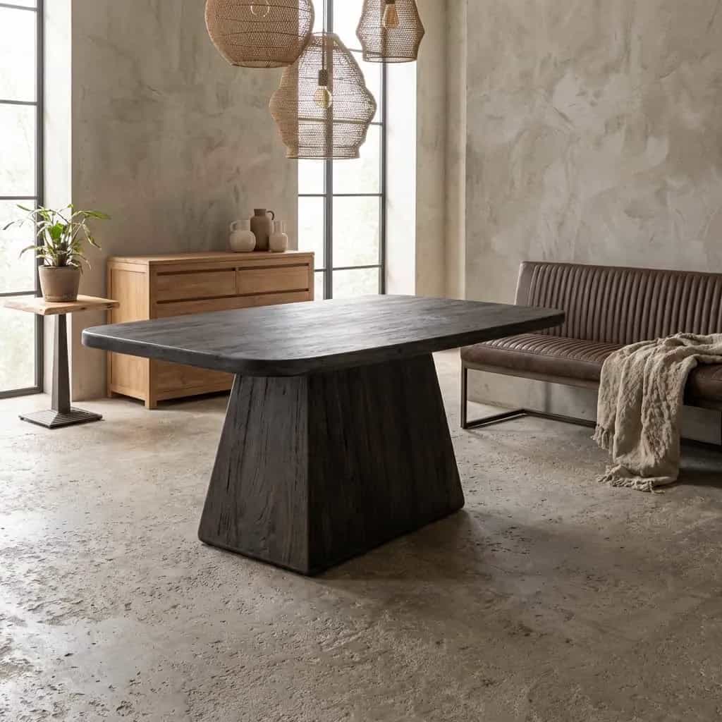 Asti Eetkamertafel zwart 180 cm