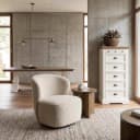 Belvi Fauteuil - fabric AJ3019-08 Cream (draaibaar) - Tower Living