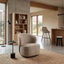 Belvi Fauteuil - fabric AJ3019-11 Beige (draaibaar) - Tower Living
