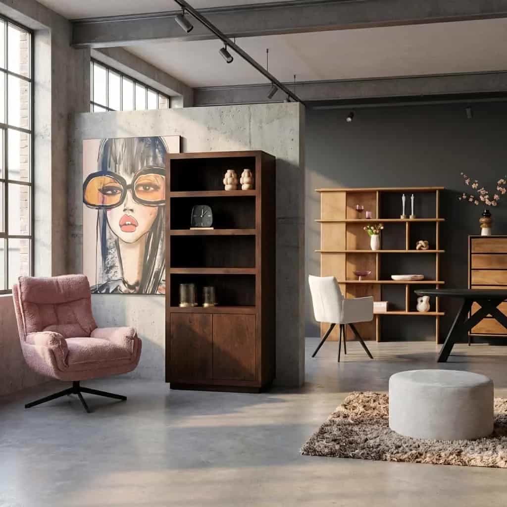 Boekenkast Brussel Brown | 90 cm
