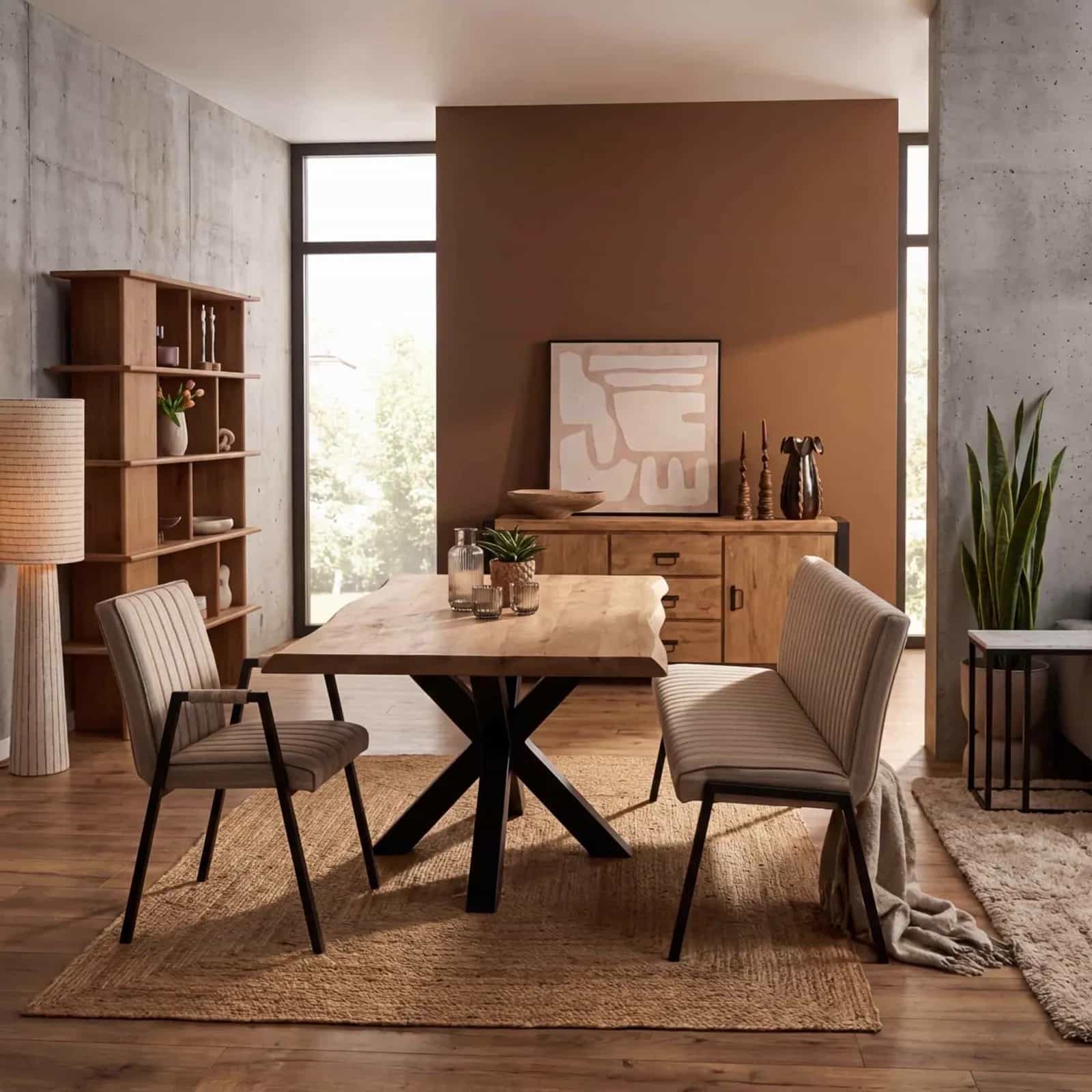 Boomstamtafel Dakota Naturel Mangohout 180 cm