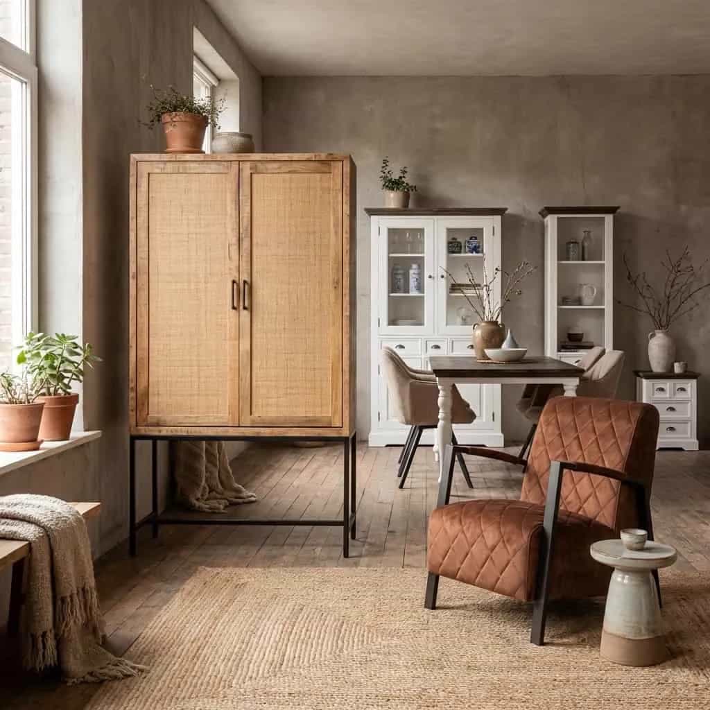 Carini Opbergkast naturel 110 cm