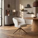 Eetkamerstoel Demi | Off White | Poot Bronze | Met armleuning - Starfurn
