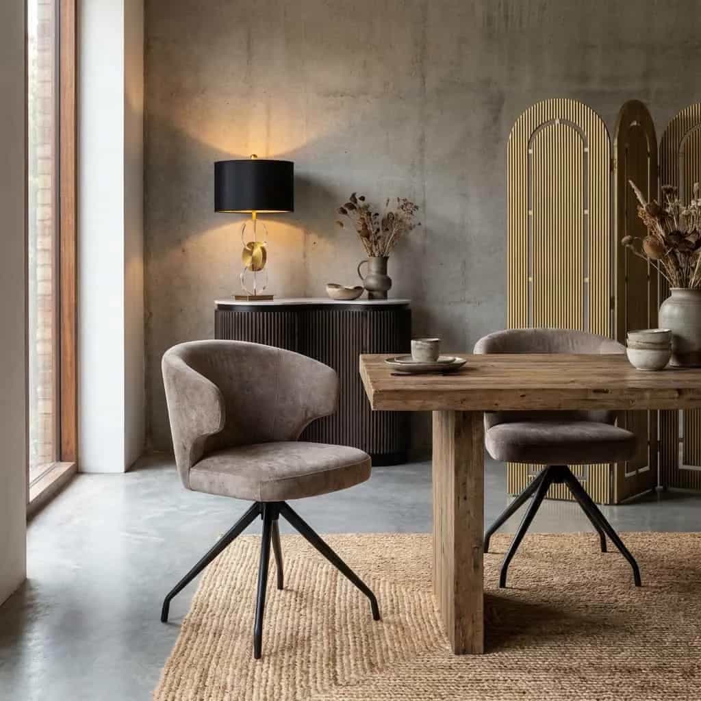 Eetkamerstoel Milly niagara stone swivel