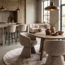 Eetkamerstoel Quiriro mocca linear swivel - Richmond Interiors
