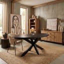Eettafel Denver Black | 160 cm | Ovaal - Starfurn