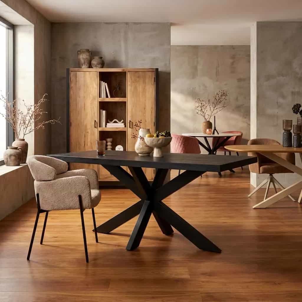 Eettafel Denver Black | 180 cm | Rechthoek