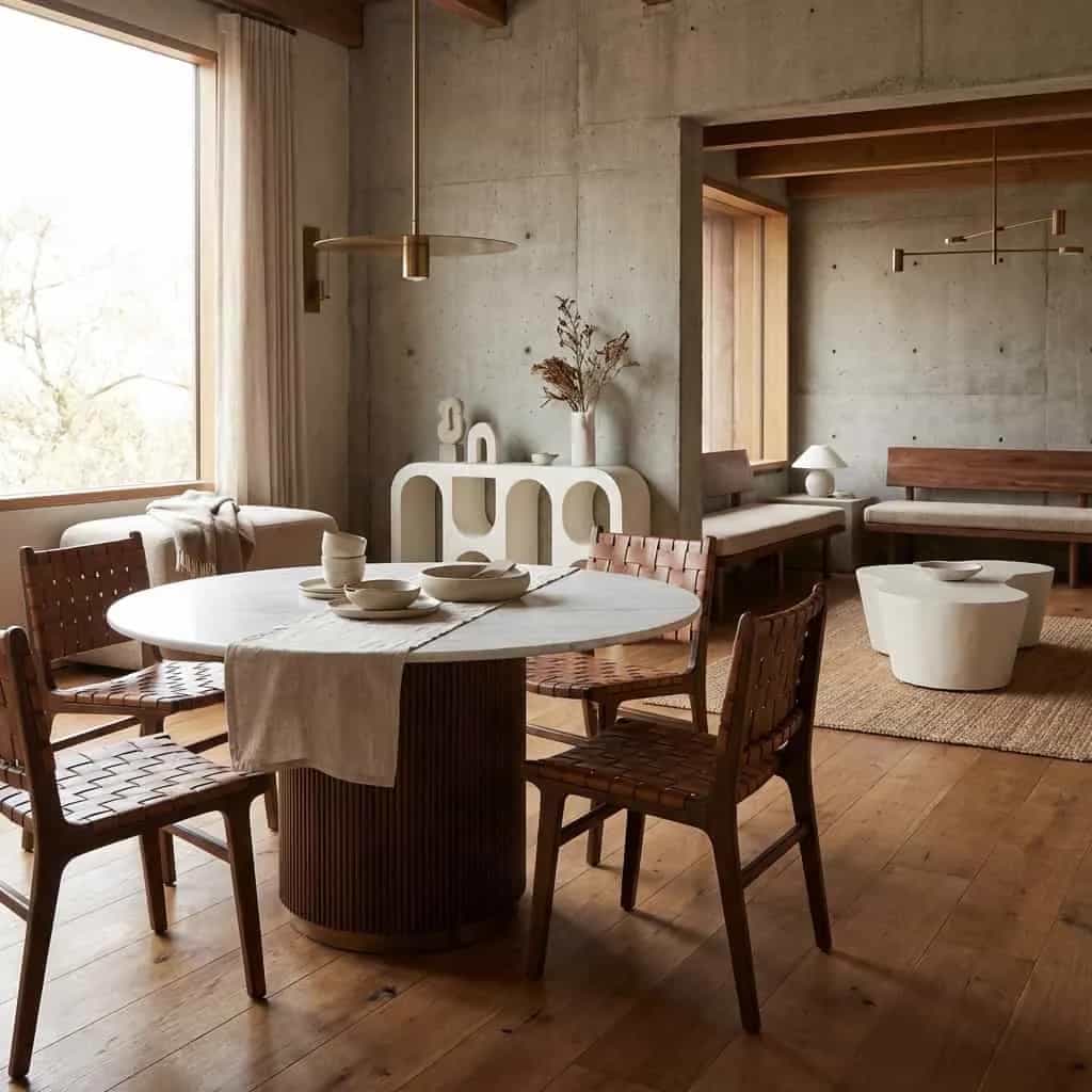 Eettafel Mayfield brown 140Ø