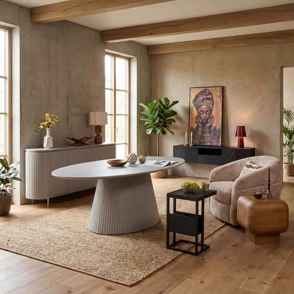 Eettafel Solana | 210 cm | Ovaal | Taupe
