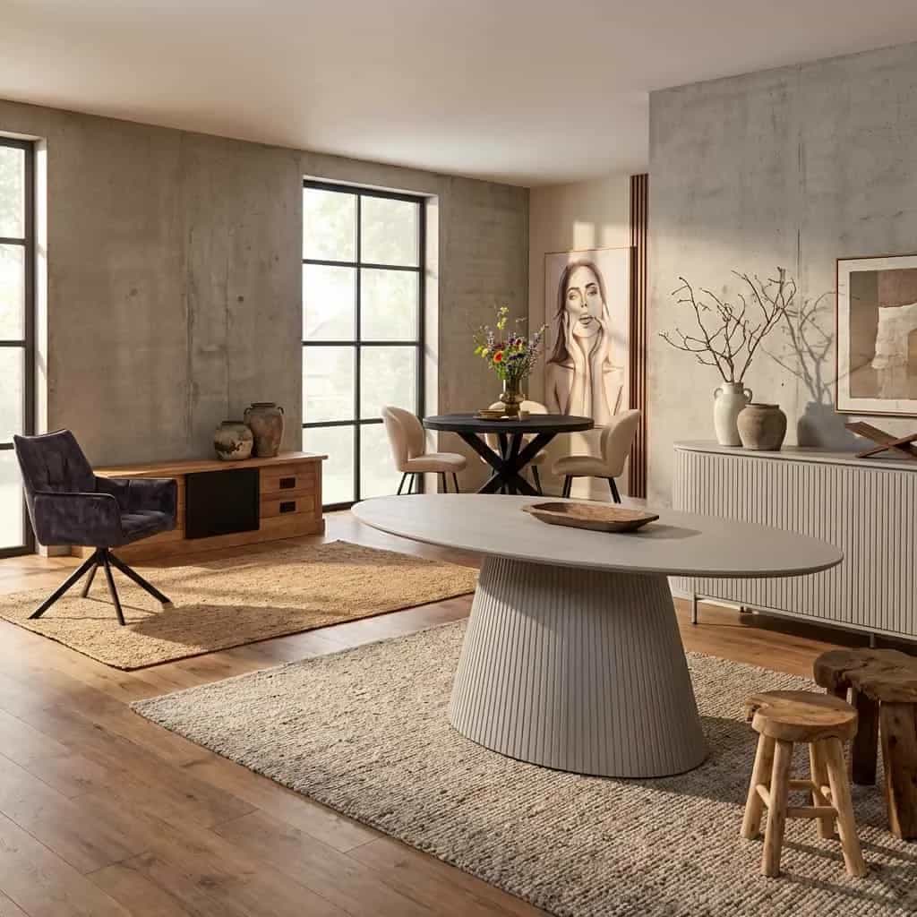 Eettafel Solana | 240 cm | Ovaal | Taupe