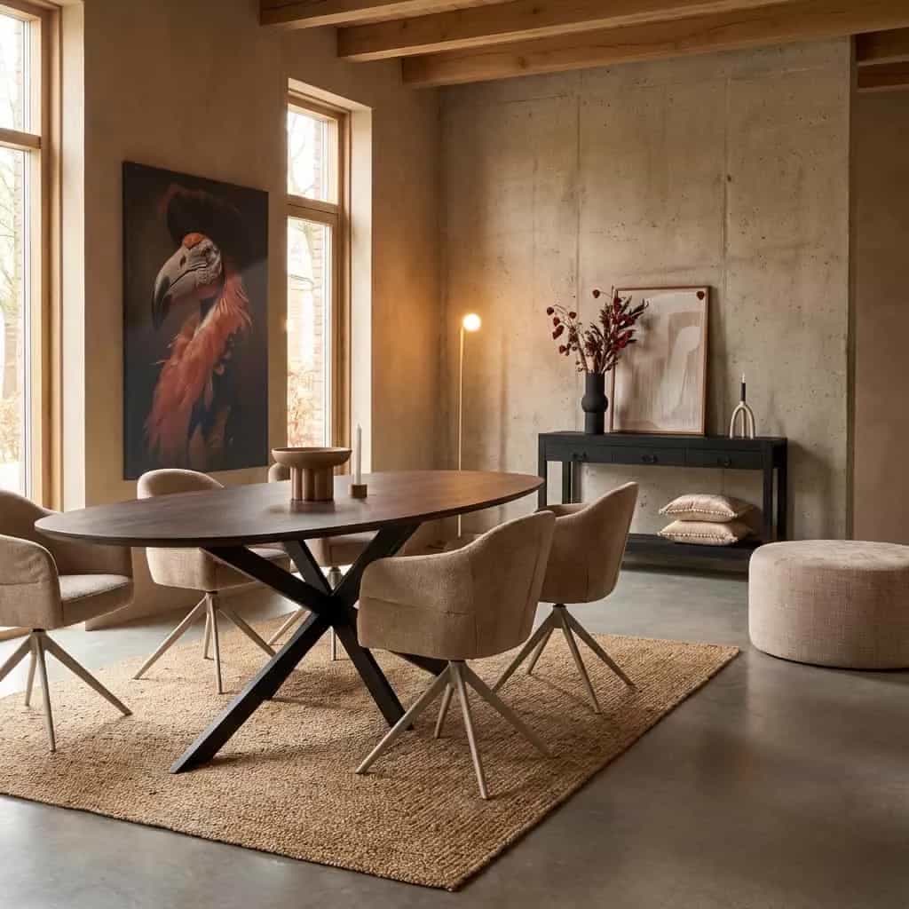 Eiken eettafel Ferris | Deens Ovaal 200 cm | Brown