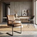 Ferro Armstoel - fabric Savannah light brown - Tower Living