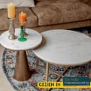 Bijzettafel Essy Wit Marmer/metaal 45 cm - Starfurn