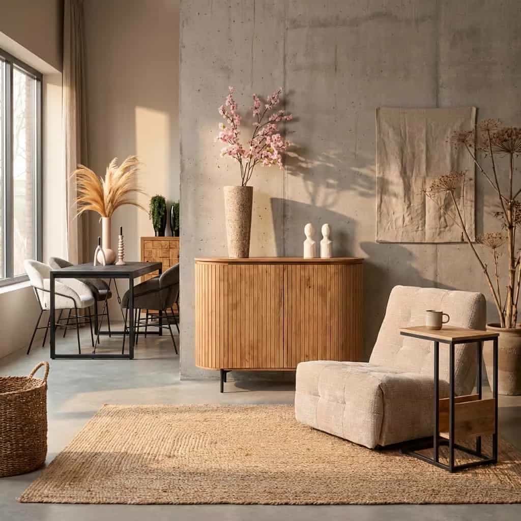 Kabinet kast Solana | 115 cm | Naturel