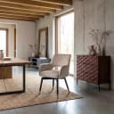 Lenno Armstoel - fabric Adore 11 Beige (draaibaar) - Tower Living