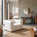 Lounge stoel Merrol cream fusion fire retardant - Richmond Interiors
