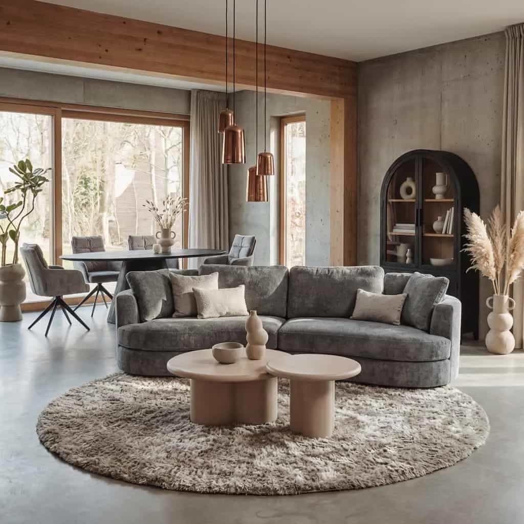 Melzo Bijzettafel rond beige 60 cm