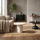 Melzo Bijzettafel rond wit 60 cm - Tower Living