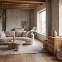 Melzo Salontafel rond beige 90 cm - Tower Living