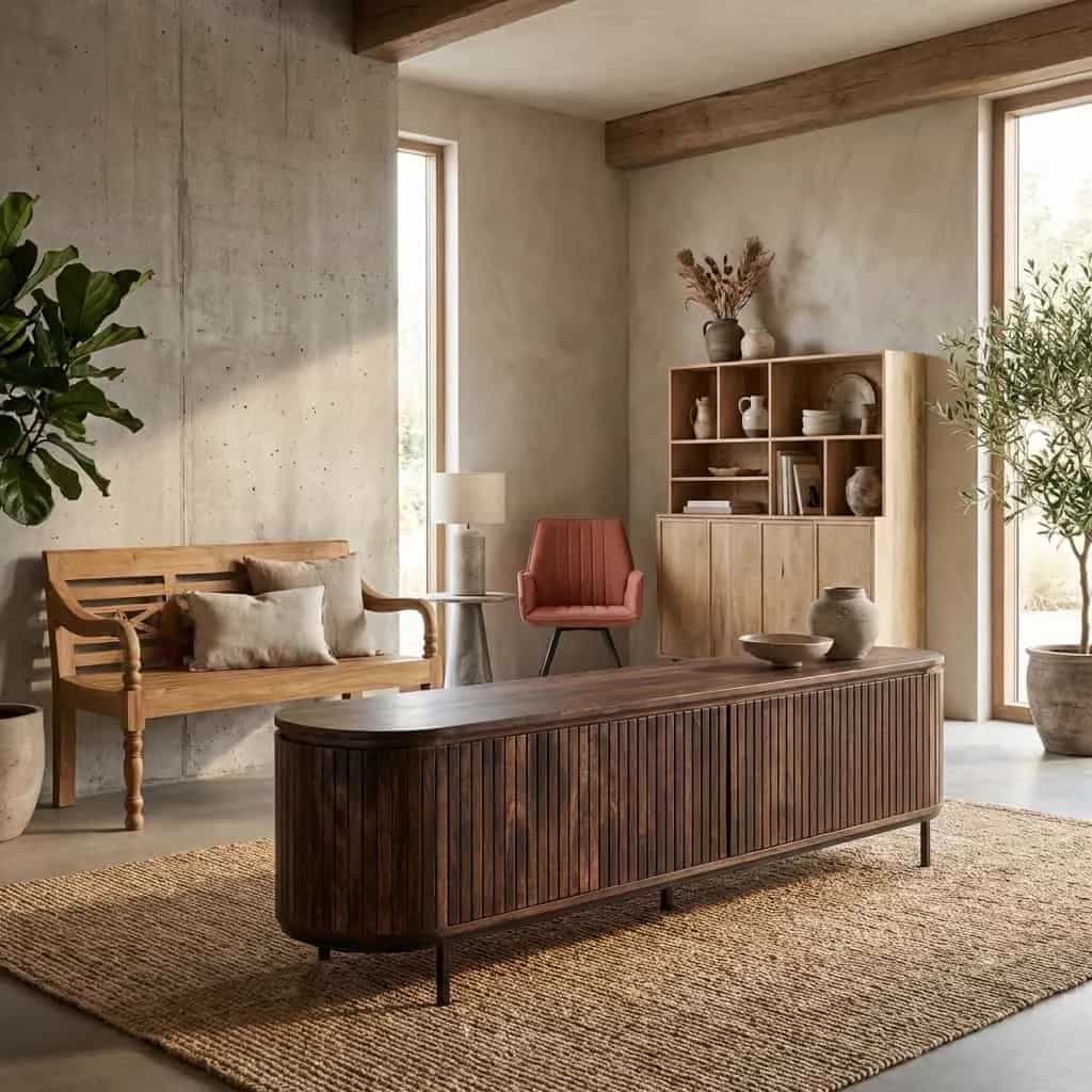 TV Meubel Noor Walnut 210cm