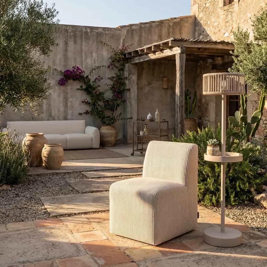 Outdoor eetkamerstoel Riva beige