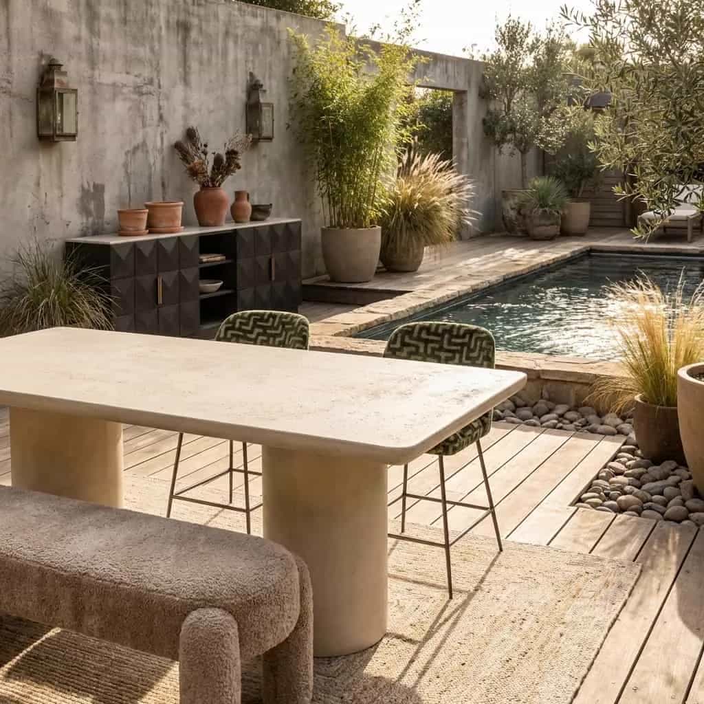 Outdoor eettafel Urban Bloom sandstone 230