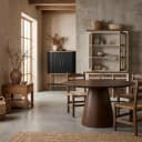 Premana Eetkamertafel bruin rond 150 cm - Tower Living
