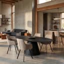 Premana Eetkamertafel zwart ovaal 220 cm - Tower Living