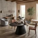 Premana Eetkamertafel zwart ovaal 260 cm - Tower Living