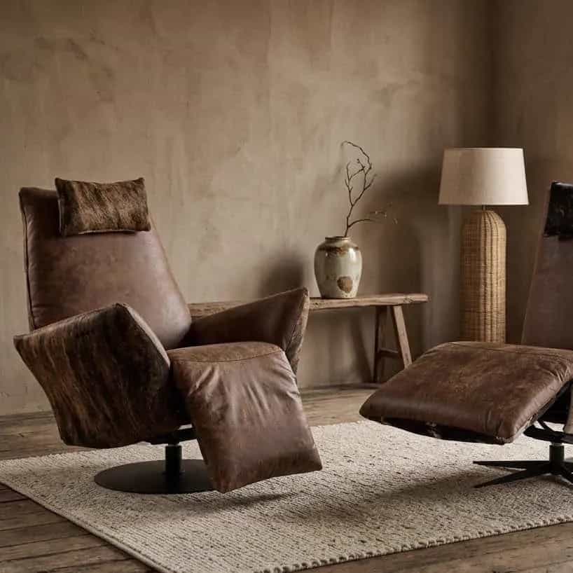 Relaxfauteuil Jesse Koeienhuid Chill Line