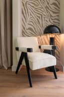 Lounge stoel Cooper white chenille - Richmond Interiors