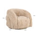 Lounge stoel Lenny yakety sand swivel kids - Richmond Interiors