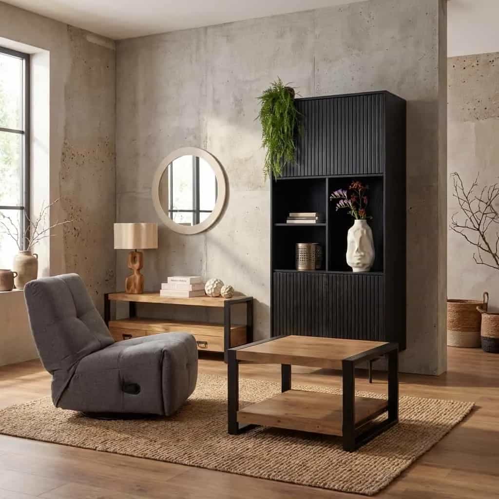 Vakkenkast Madison Black | 90 cm