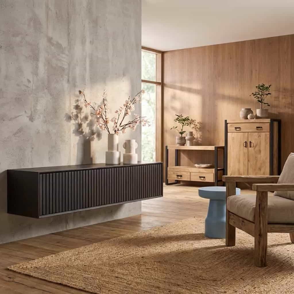Zwevend tv meubel Madison Black | 160 cm