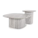 Salontafel Dorique Bruin Marmer & Mango hout - By-Boo