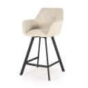 Barkruk Bliss met armleuning - beige - By-Boo