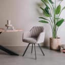 Bruno Armstoel - fabric Nature 120 Beige grey (draaibaar) - Tower Living