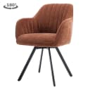 Bruno Armstoel - fabric Nature 500 Pearl copper (draaibaar) - Tower Living