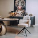 Rumo Armstoel - fabric ATS118-4 beige (draaibaar) - Tower Living