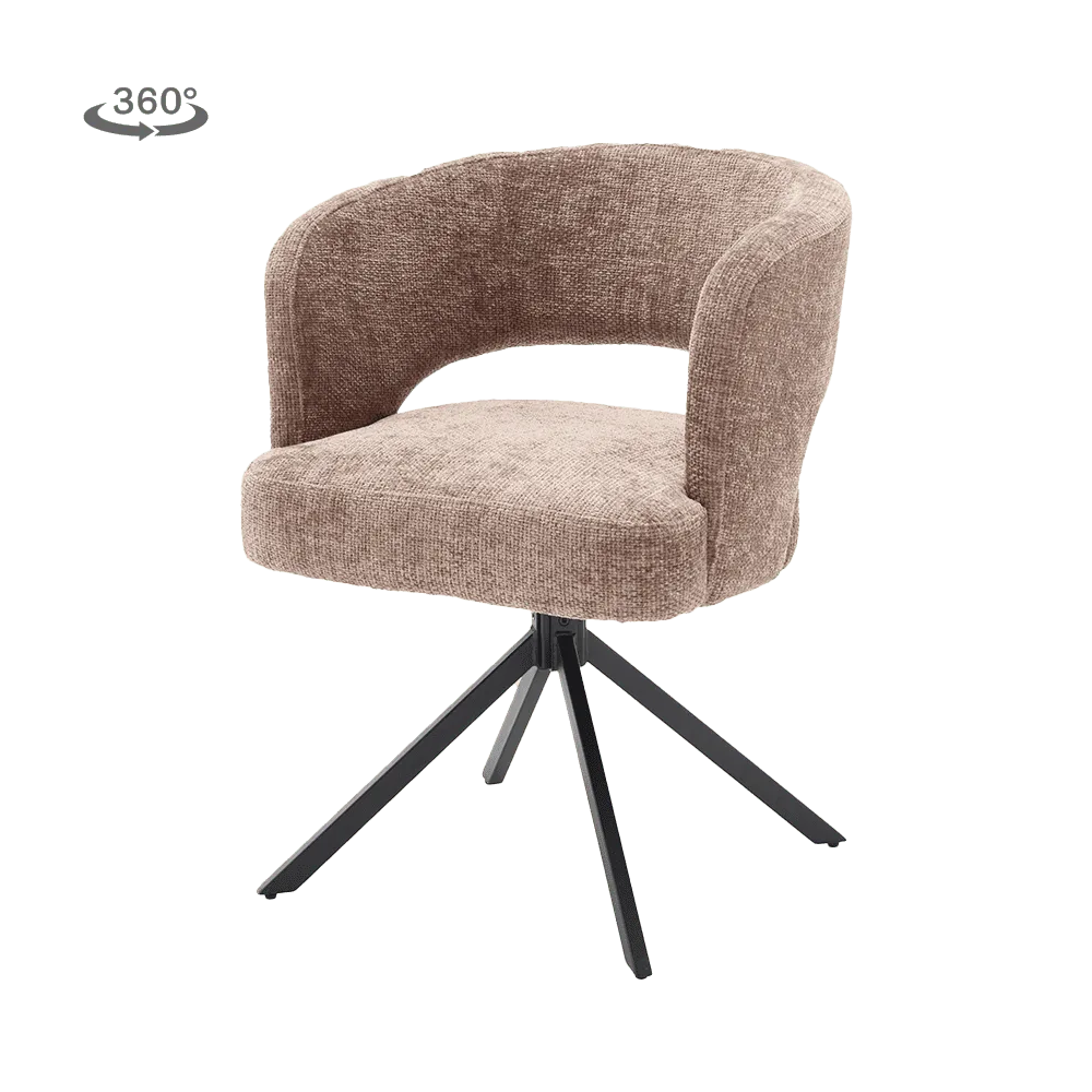 Mura Armstoel - fabric Haga 39 cappuccino (draaibaar) - Tower Living
