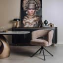 Mura Armstoel - fabric Haga 39 cappuccino (draaibaar) - Tower Living