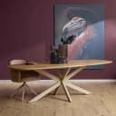 Deens ovale eettafel Ferris Naturel Poot Zand Eikenhout 180 cm - Starfurn