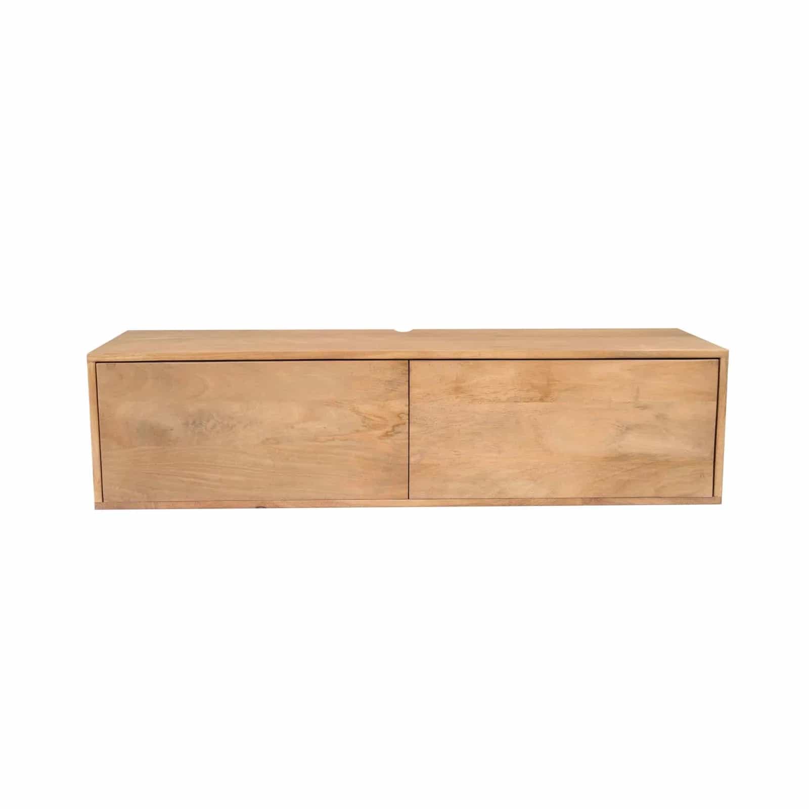 Zwevend tv meubel Vision Naturel Mangohout 120 cm