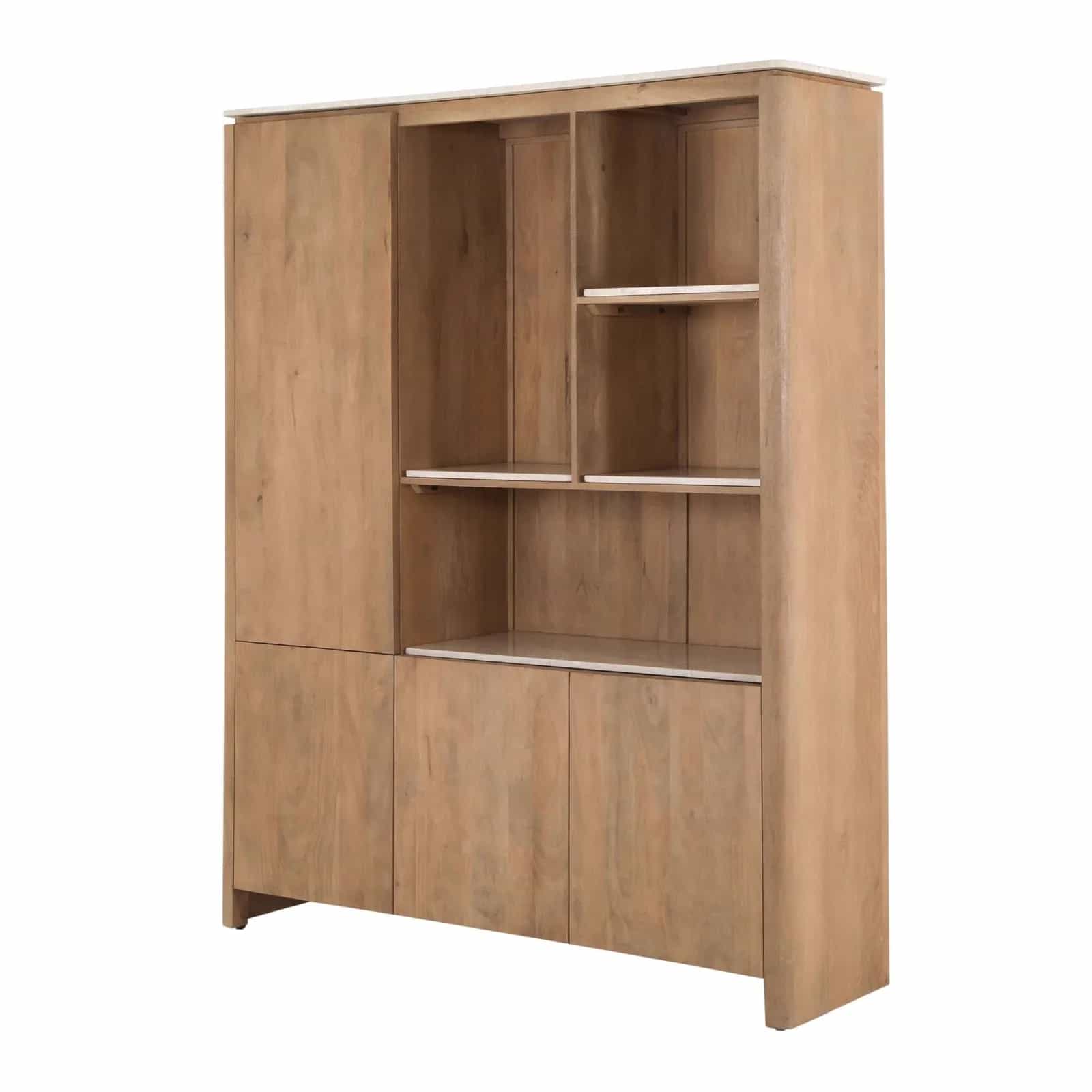 Bovenblad vakkenkast XL Dallas Beige Marmer