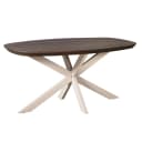 Deens ovale eettafel Madison Bruin Poot Zand Mangohout 160 cm - Starfurn