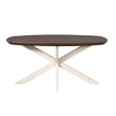 Deens ovale eettafel Madison Bruin Poot Zand Mangohout 160 cm - Starfurn