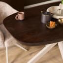 Deens ovale eettafel Madison Bruin Poot Zand Mangohout 160 cm - Starfurn