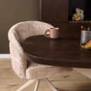 Deens ovale eettafel Madison Bruin Poot Zand Mangohout 160 cm - Starfurn